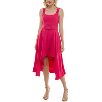 Women's Taylor High-Low Belted Midi Dress