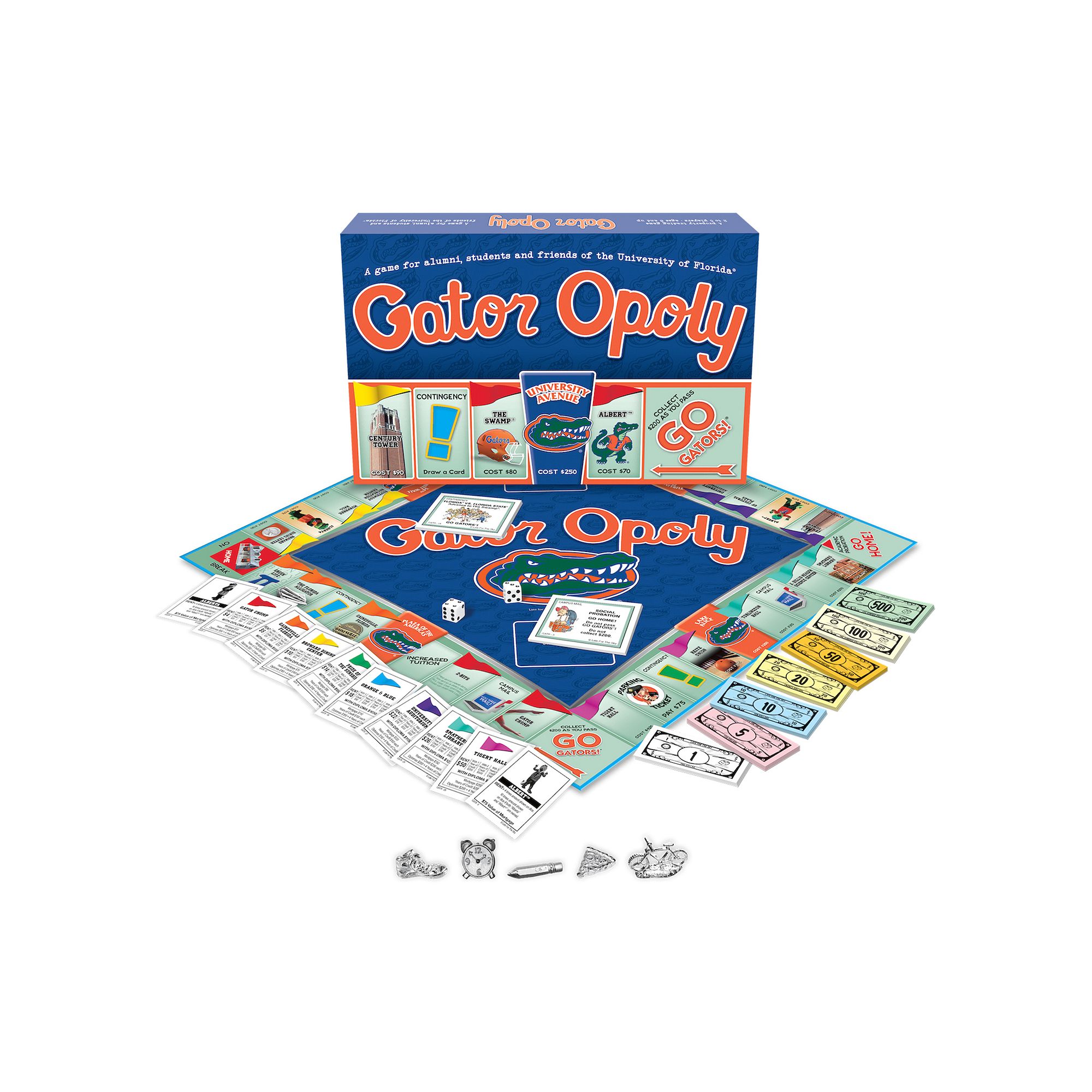 Late For The Sky Gator-Opoly Board Game, Multi
