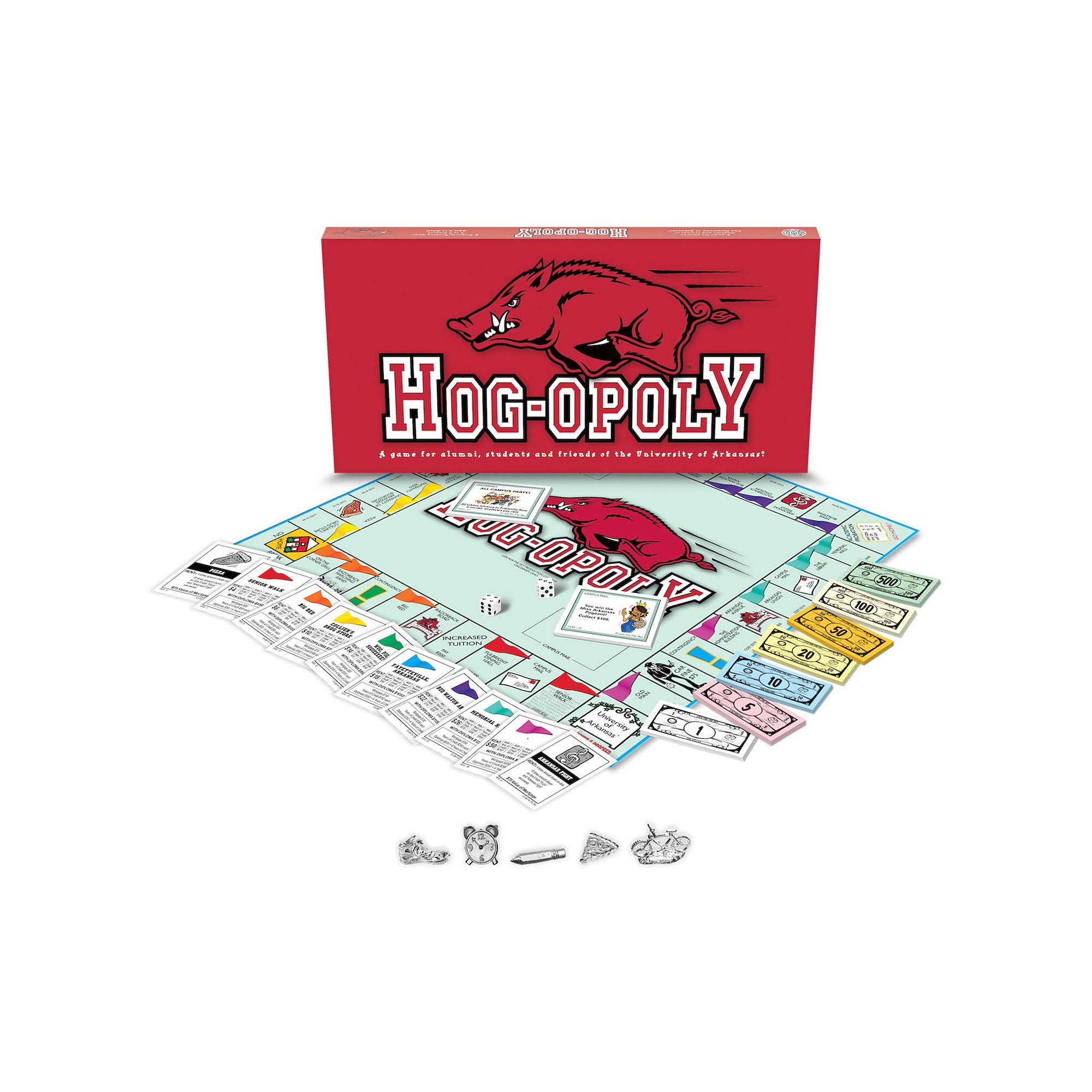 Late for the Sky University of Arkansas Hog-Opoly Board Game, Multi