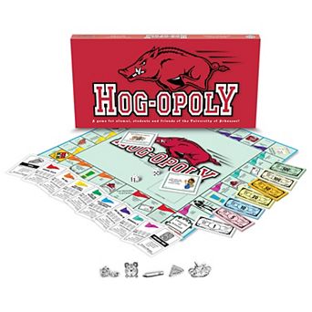 Late for the Sky University of Arkansas Hog-Opoly Board Game