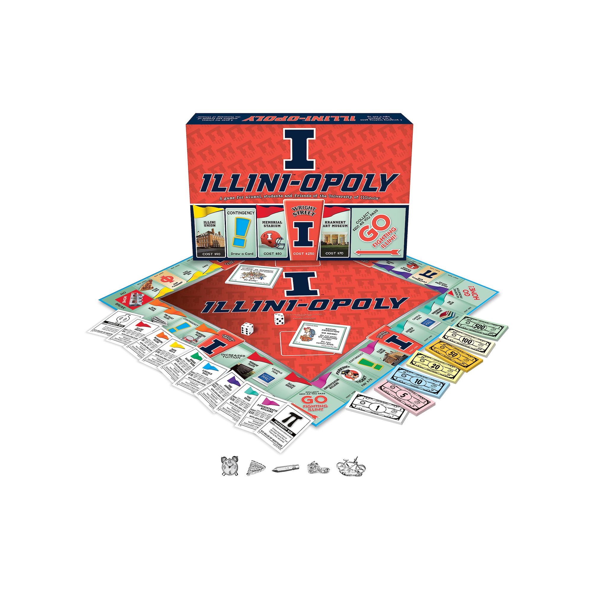 Late for the Sky Illin-Opoly Board Game, Multi