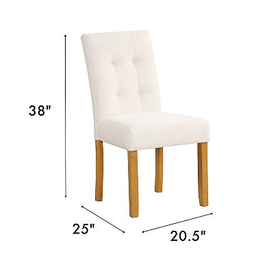 HomePop Tufted Back Dining Chair 2-Piece Set