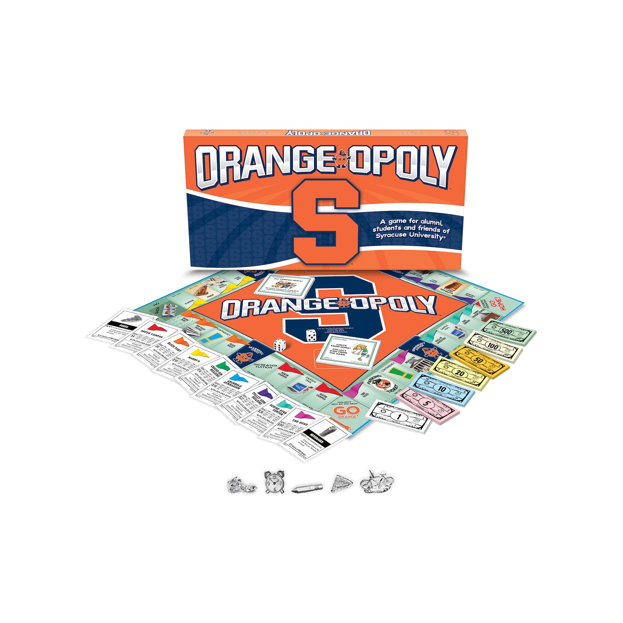 Late for the Sky Orange-Opoly Board Game, Multi