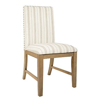 HomePop Upholstered Wood Apron Dining Chair 2-Piece Set