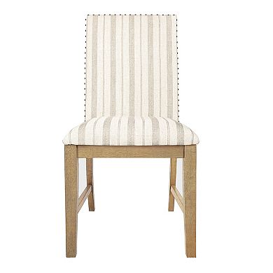 HomePop Upholstered Wood Apron Dining Chair 2-Piece Set