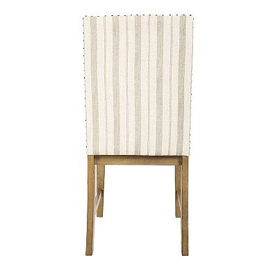 HomePop Upholstered Wood Apron Dining Chair 2-Piece Set