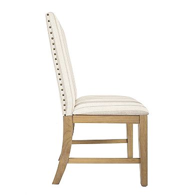 HomePop Upholstered Wood Apron Dining Chair 2-Piece Set