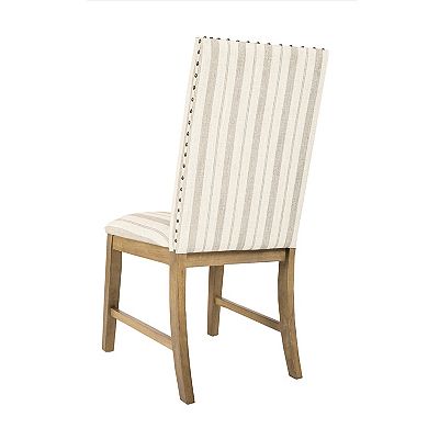 HomePop Upholstered Wood Apron Dining Chair 2-Piece Set