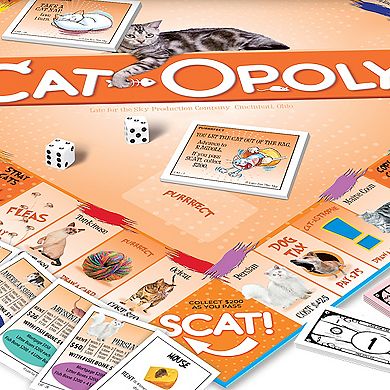 Late for the Sky Cat-Opoly Board Game