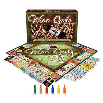 Late for the Sky Wine-Opoly Board Game, Adults 18 and up