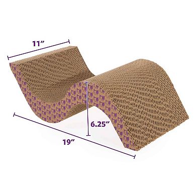 SmartyKat Super Scratcher+ Scroll Corrugate 3-in-1 Cat Scratcher, Hideout, and Lounge