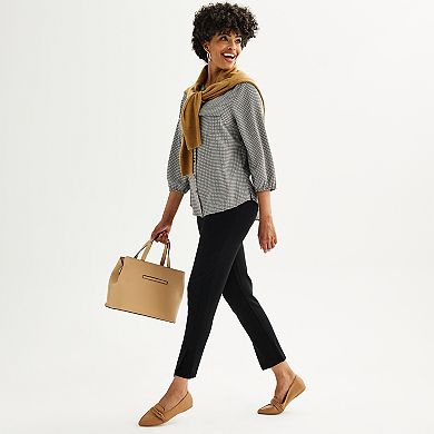 Women's Croft & Barrow® Y-Neck Blouse