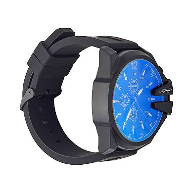 Ed Hardy Men's Matte Black Silicone Strap Watch