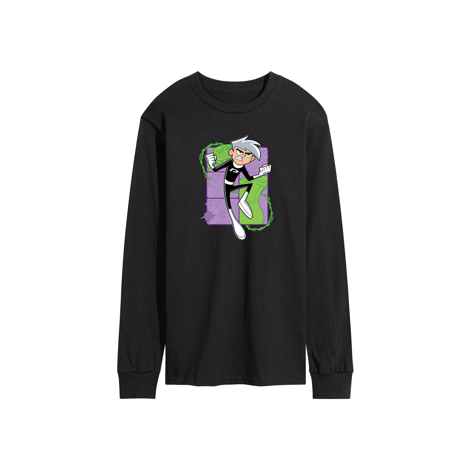 Mens Danny Phantom Jumping Graphic Tee, Size: Small, Black