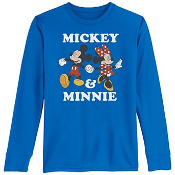 Disney's Mickey Mouse And Minnie Holding Hands Boys 8-20 Graphic Tee