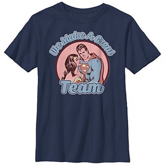 Boys Superman We Make A Great Team Husky Graphic Tee
