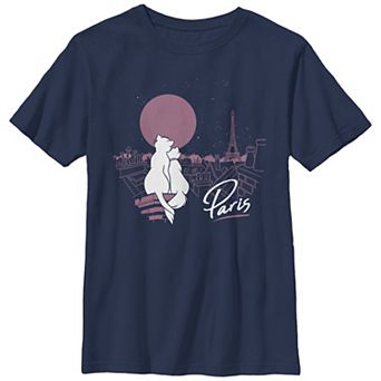 Disney's The Aristocats Together In Paris Boys Husky Graphic Tee