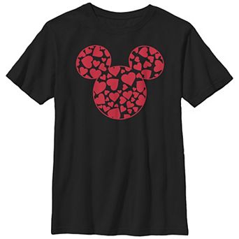 Disney's Mickey Mouse Hearts Filled Boys Husky Graphic Tee