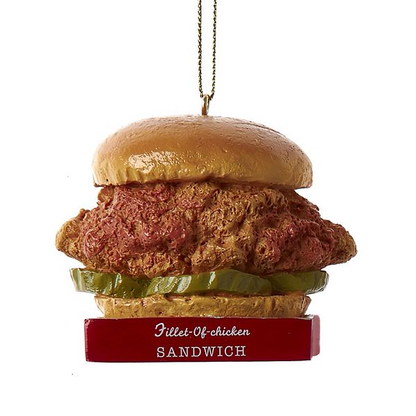 Kurt Adler Chicken Sandwich Christmas Ornament - Multi