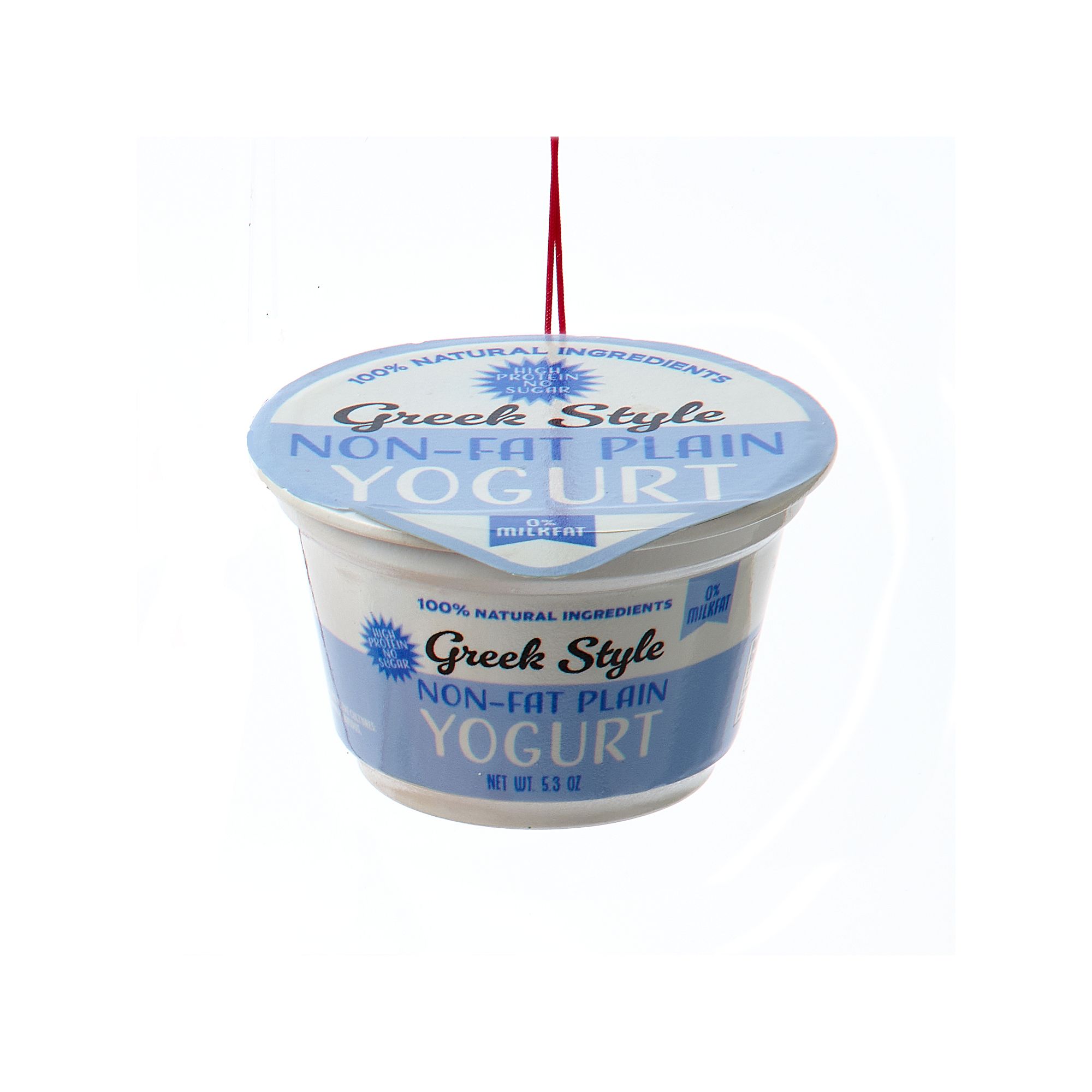 Kurt Adler Non-Fat Plain Yogurt Christmas Ornament, Multi