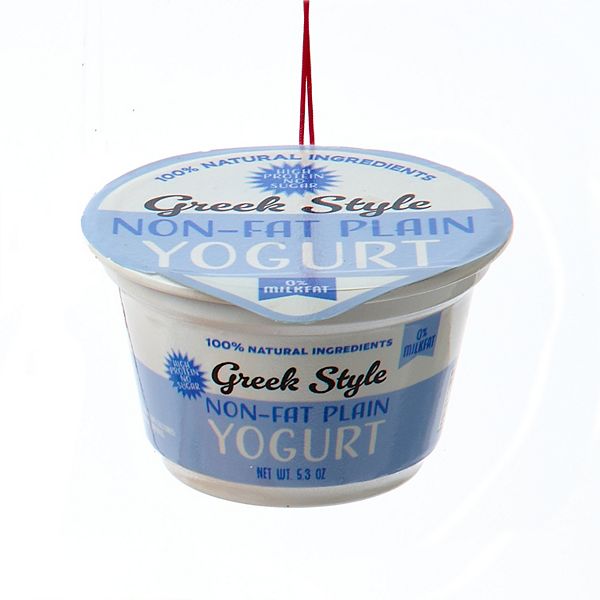 Kurt Adler Non-Fat Plain Yogurt Christmas Ornament - Multi