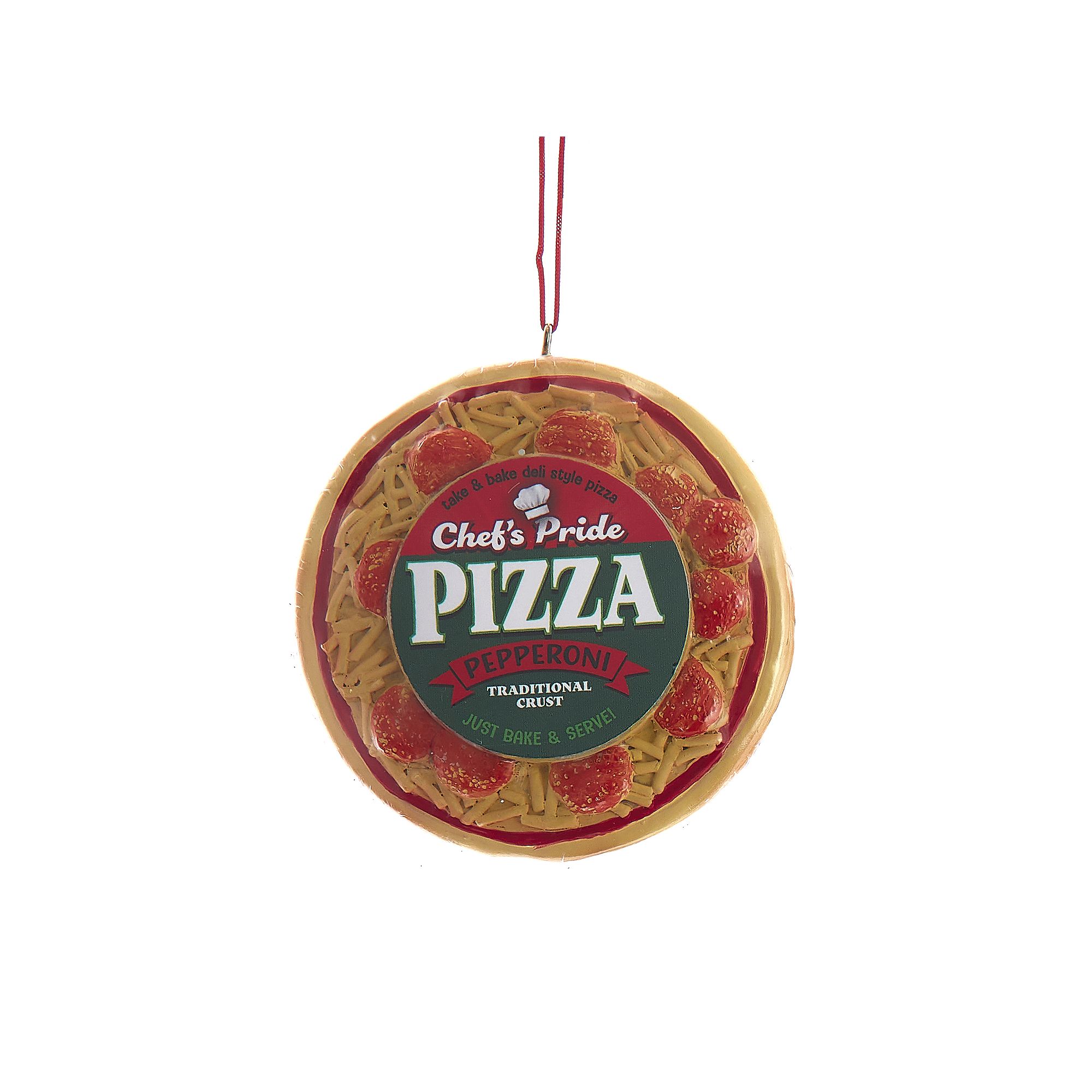 Kurt Adler Pepperoni Pizza Christmas Ornament, Multi