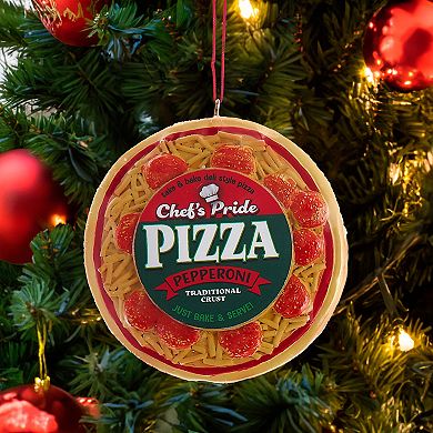 Kurt Adler Pepperoni Pizza Christmas Ornament