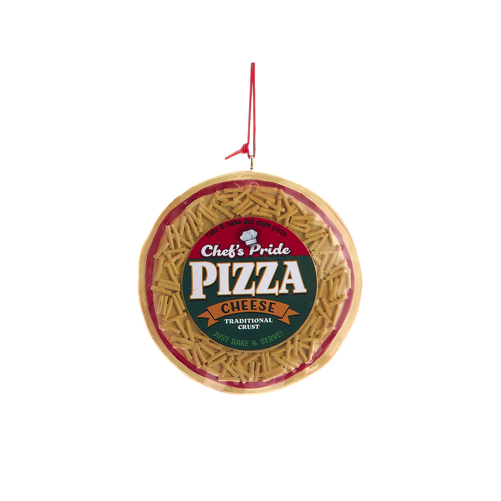 Kurt Adler Cheese Pizza Christmas Ornament, Multi