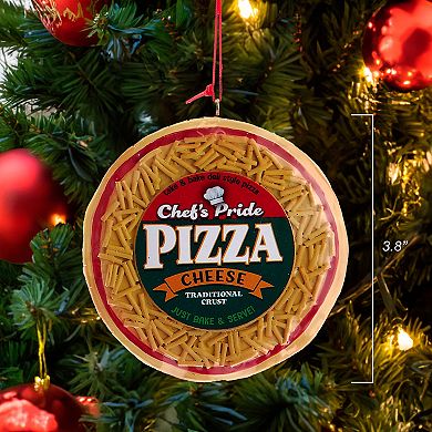 Kurt Adler Cheese Pizza Christmas Ornament