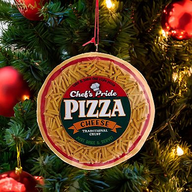 Kurt Adler Cheese Pizza Christmas Ornament