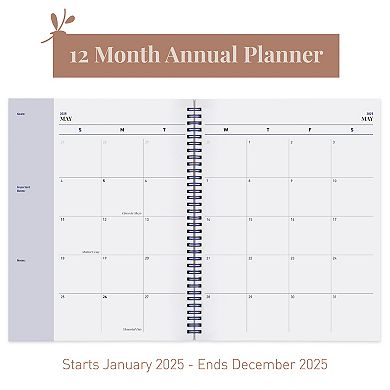 Rileys 2025 Annual Weekly Planner - Typographic Weekly & Monthly Agenda Planner, Flexible Cover