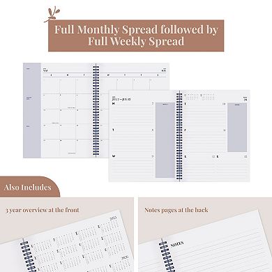 Rileys 2025 Annual Weekly Planner - Typographic Weekly & Monthly Agenda Planner, Flexible Cover