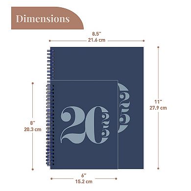 Rileys 2025 Annual Weekly Planner - Typographic Weekly & Monthly Agenda Planner, Flexible Cover