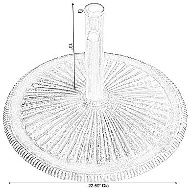Outdoor Antique Cast Iron Umbrella Base Holder