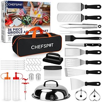 Commercial Chef 36 pc Griddle Accessories for Blackstone - BBQ Grill Accessories - Flat Top Grill