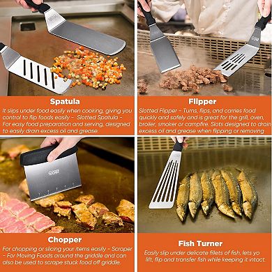Commercial Chef 36-Piece Griddle Accessories for Blackstone - BBQ Grill Accessories - Flat Top Grill