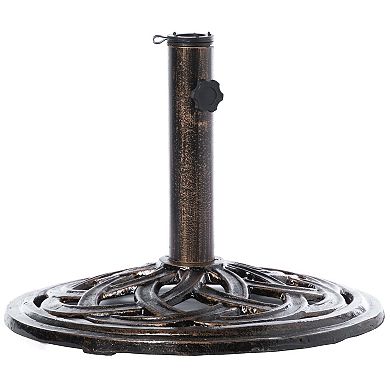 Outdoor Patio Cast Iron Umbrella Base Holder Stand