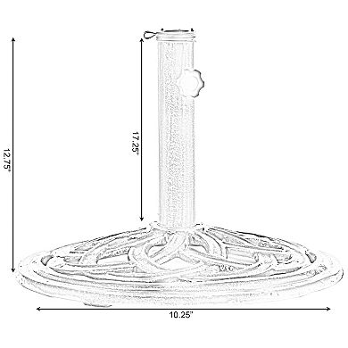 Outdoor Patio Cast Iron Umbrella Base Holder Stand