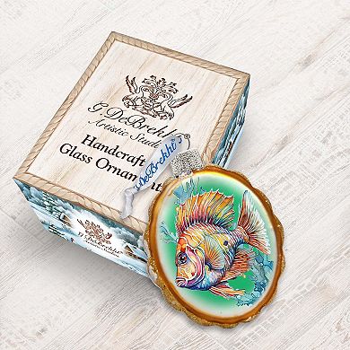 Coastal Decorations - Tropical Fish Keepsake Glass Ornaments By G. Debrekht