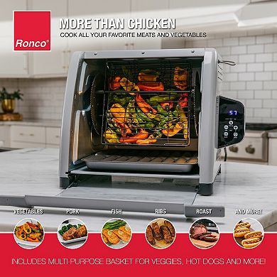 Ronco 6000 Platinum Series Rotisserie Oven, 3 Cooking Functions, Digital Display, Includes Rotisseri