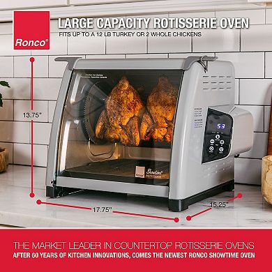Ronco 6000 Platinum Series Rotisserie Oven, 3 Cooking Functions, Digital Display, Includes Rotisseri