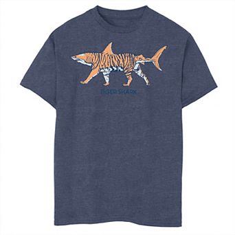 Boys 8-20 Tiger Shark Cartoon Crewneck Graphic Tee