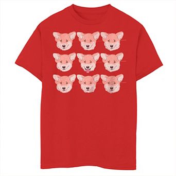 Boys 6-20 Assorted Corgi Faces Crewneck Graphic Tee