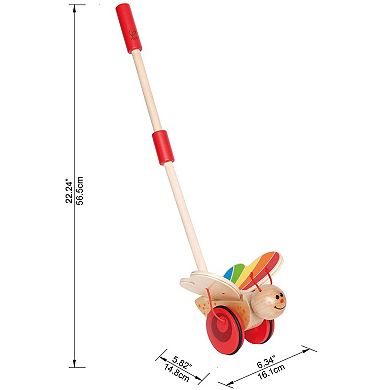 Hape Wooden Push & Pull Butterfly Walking Toy