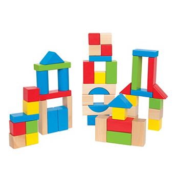 Hape 50 Stacking Wooden Blocks Educational Toy