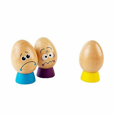 Hape Eggspressions 13-Piece Wooden Learning Toy with Illustrative Book