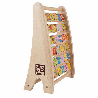 Hape Alphabet Double-Sided Standing Picture & Word Abacus