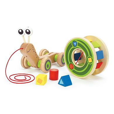 Hape Walk-A-Long Snail Shape Pull Along Toy
