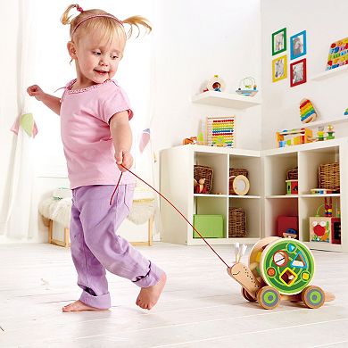 Hape Walk-A-Long Snail Shape Pull Along Toy