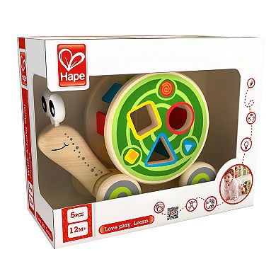Hape Walk-A-Long Snail Shape Pull Along Toy